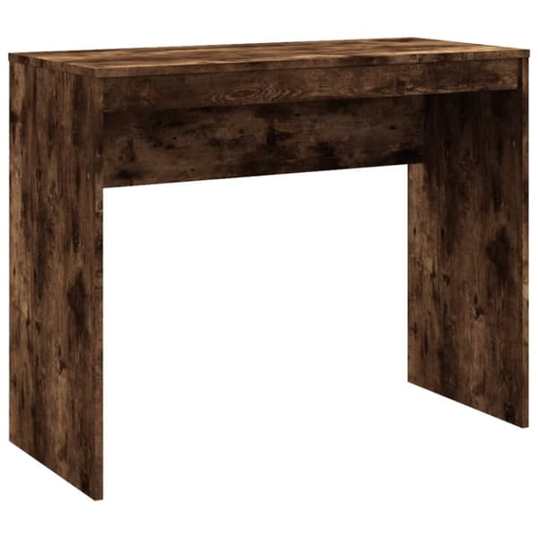 Skrivbord rökfärgad ek 90x40x72 cm konstruerat trä