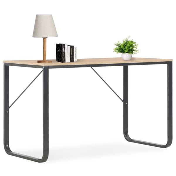 Datorbord svart och ek 120x60x73 cm