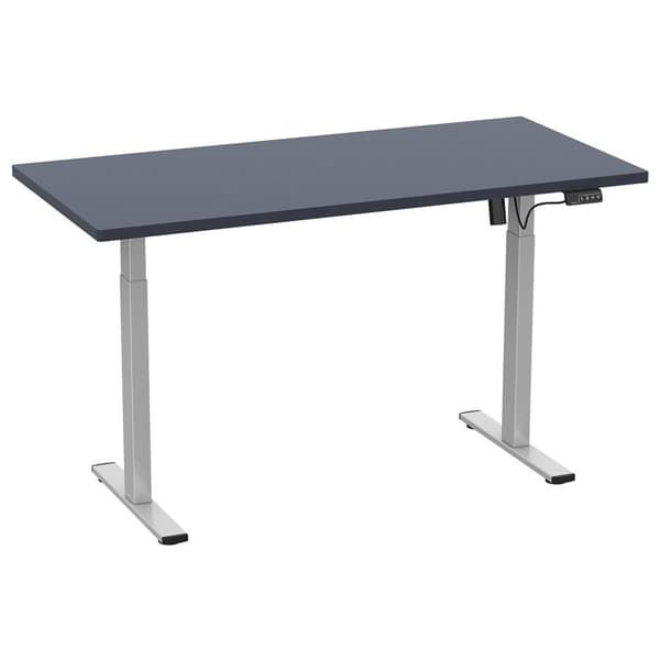 LonaE skrivebord elektrisk hæve sænke funktion 140x50x71-120cm antracit, sølvfarvet.