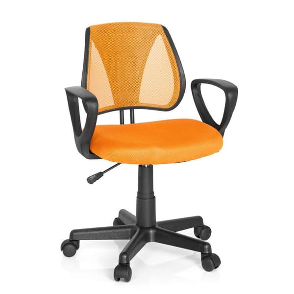 Svenska snurrstol för barn - hjh OFFICE - KIDDY CD - Orange - Tyg