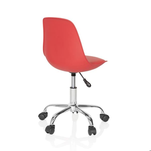 Svängbar stol för barn - hjh OFFICE - FANCY II - Röd - konstläder