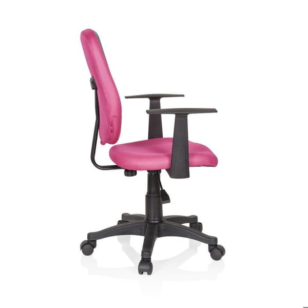Svanthuvande barnstol - hjh OFFICE - KIDDY STYLE - Rosa/Grå - Tyg