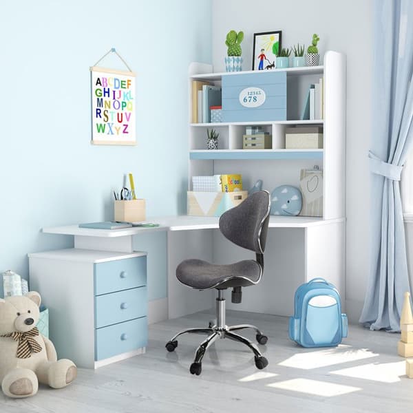 Snurrstol för barn - hjh OFFICE - KIDDY GTI-3 - Grå - Tyg