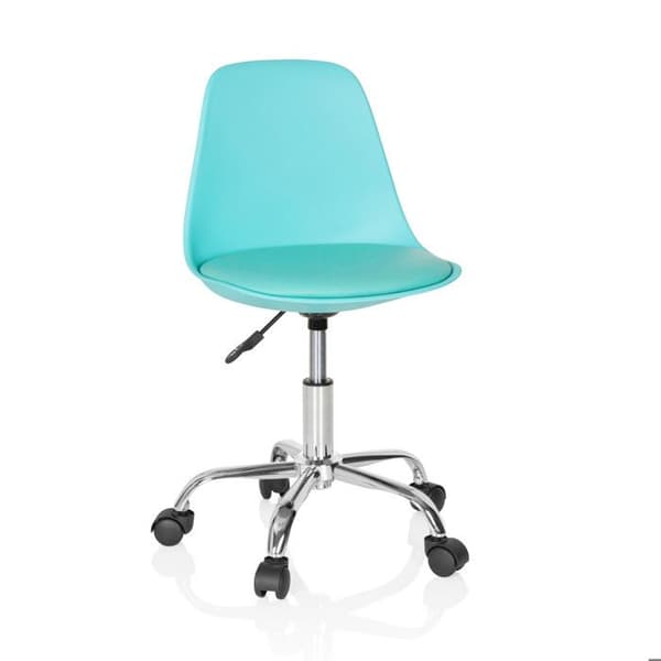 Svängbar stol för barn - hjh OFFICE - FANCY II - Turquoise - konstläder