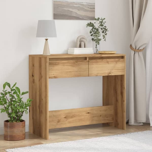 konsolbord 89x41x76,5 cm konstrueret træ kunsteg