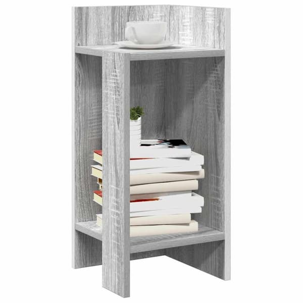 Sideborde 2 stk med reol sonoma 25,5x27x60 cm