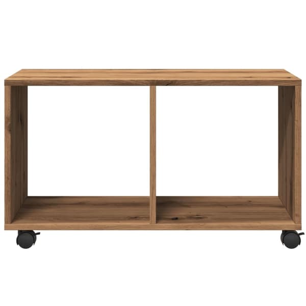 Skåp med hjul ek 72x33x42,5 cm konstruerat trä