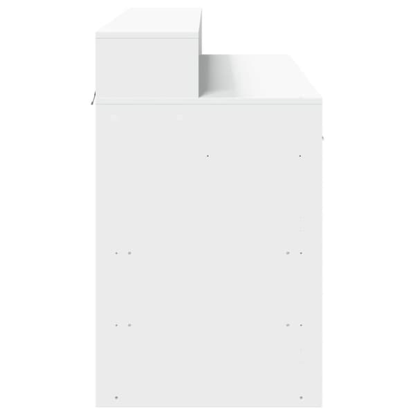 Työpöytä LED-valoilla valkoinen 120x55x91 cm tekninen puu