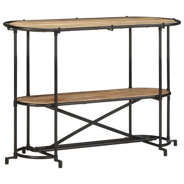Konsolipöytä 110x42x76 cm Massiivinen raaka mangopuu
