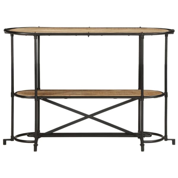 Konsolipöytä 110x42x76 cm Massiivinen raaka mangopuu