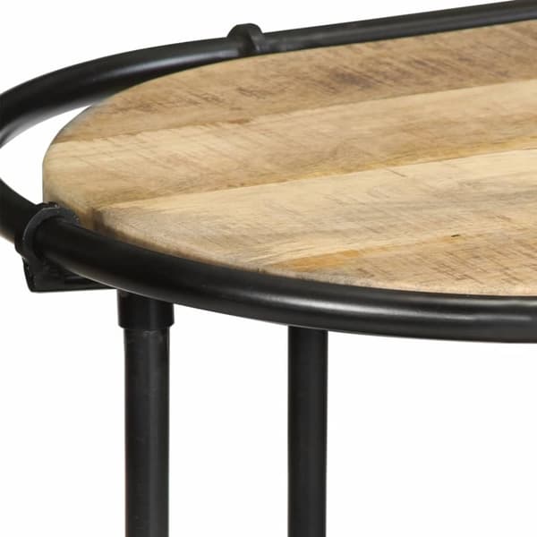 Konsolipöytä 110x42x76 cm Massiivinen raaka mangopuu
