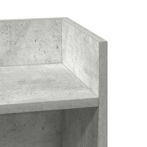 sivupöydät 2 kpl hyllyllä Betonin harmaa 25,5x27x60 cm