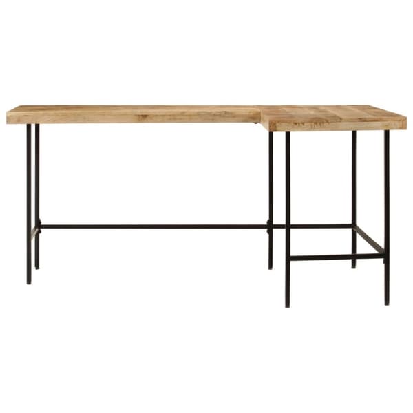 Työpöytä 165x110x77 cm Massiivi mangopuu ja rauta