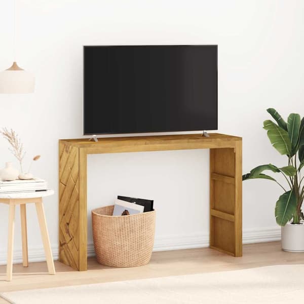konsolipöytä 110x35x75 cm massiivi tiikiä