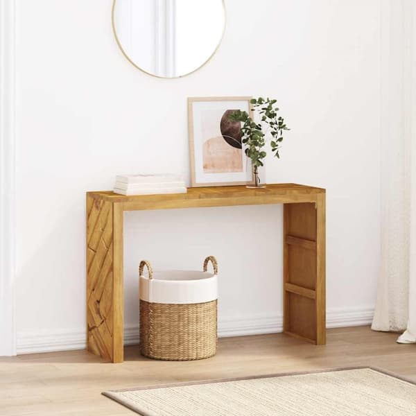 konsolipöytä 110x35x75 cm massiivi tiikiä