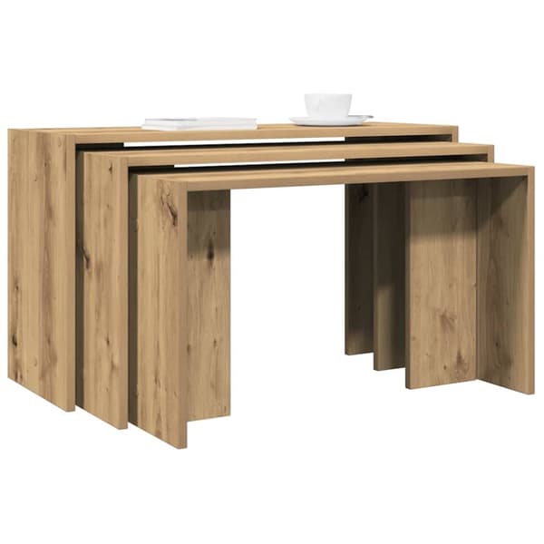 Slip-On pöydät, 3 kpl, Artisan Oak