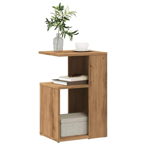 sidebord 36x30x56 cm konstrueret træ kunsteg
