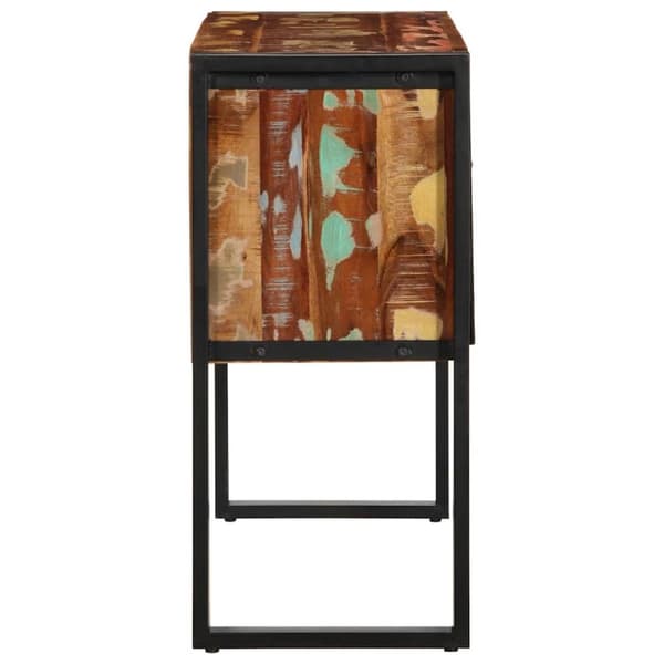 konsolikaappi värikäs 70x35x70 cm massiivi kierrätyspuuta