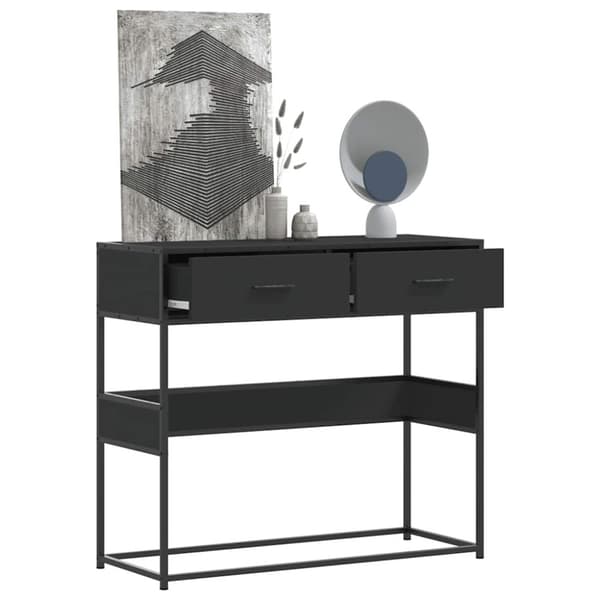 Konsolipöytä Musta 90x35x80 cm Puu Materiaali
