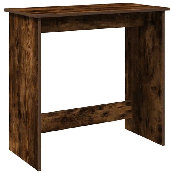 Skrivbord rökfärgad ek 80x40x75 cm konstruerat trä
