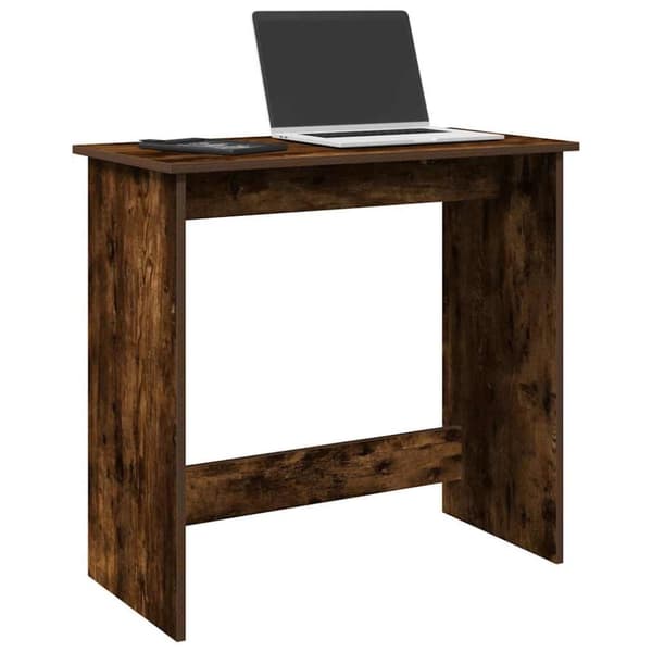 Skrivbord rökfärgad ek 80x40x75 cm konstruerat trä