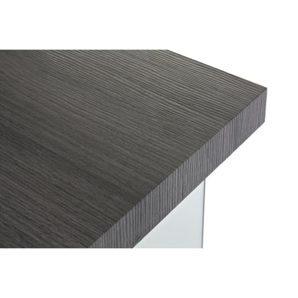 Skrivbord DKD Home Decor Grå Transparent Glas Trä MDF 120 x 50 x 76 cm
