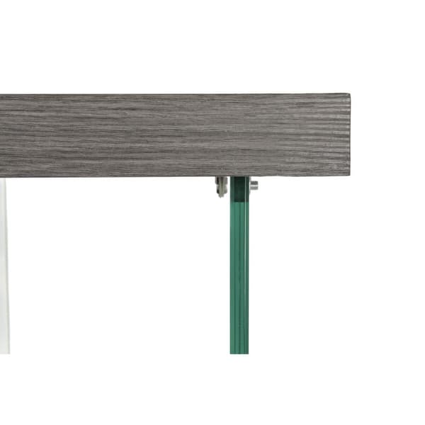 Skrivbord DKD Home Decor Grå Transparent Glas Trä MDF 120 x 50 x 76 cm