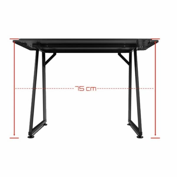 Skrivbord GAMING DRIFT DRDZ75 Svart Svart/Röd 100 x 60 cm