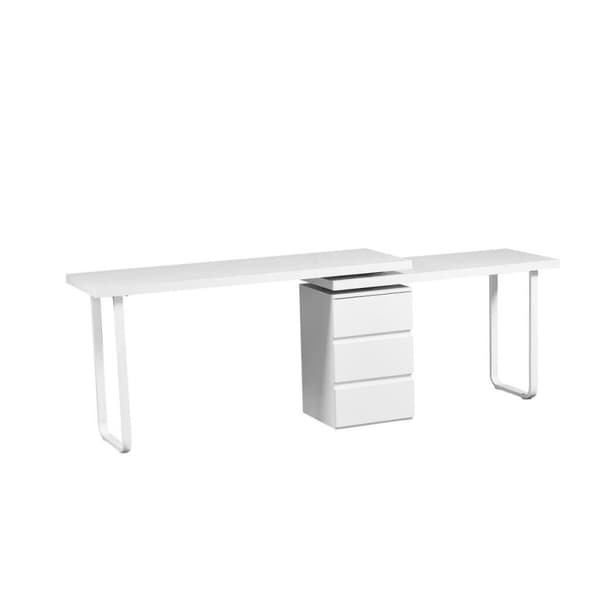 Skrivbord DKD Home Decor 150 x 120 x 75 cm Naturell Metall Vit Trä MDF