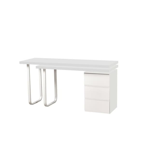 Skrivbord DKD Home Decor 150 x 120 x 75 cm Naturell Metall Vit Trä MDF