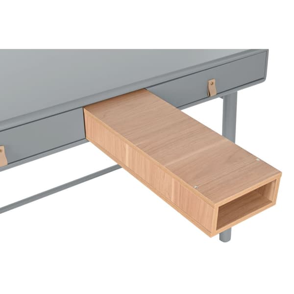 Skrivbord Home ESPRIT Blå Grå Trä MDF 120 x 60 x 75 cm