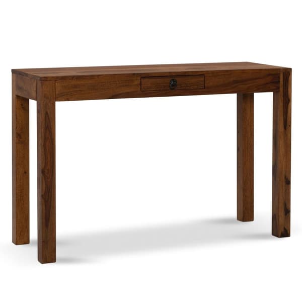 Rootz Solid -toimistopöytä - Moderni kirjoituspöytä - Työpöytä - Käsintehty - Tukevat jalat - Sheesham Wood - 118cm x 40cm x 76cm
