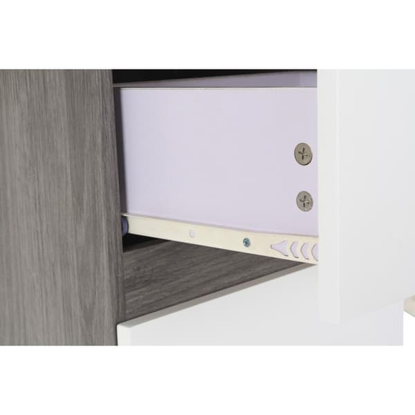 Skrivebord DKD Home Decor Natur Grå Metal MDF (150 x 120 x 75 cm)