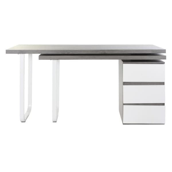 Skrivebord DKD Home Decor Natur Grå Metal MDF (150 x 120 x 75 cm)