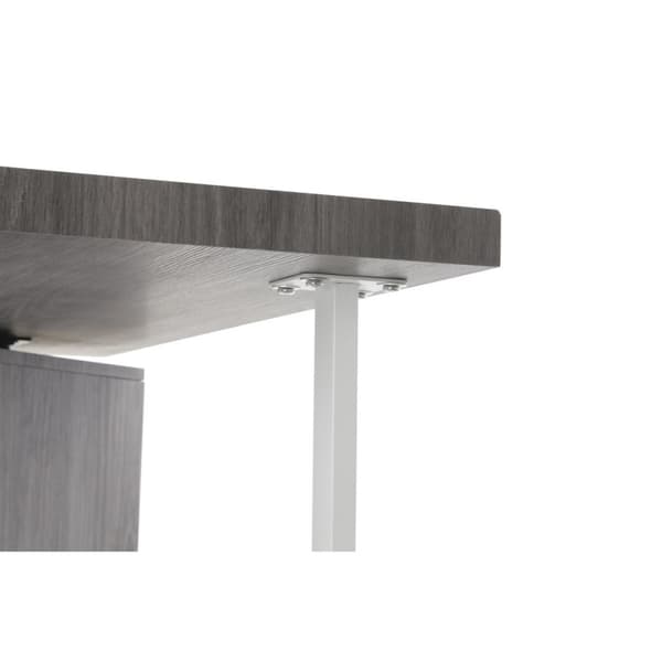 Skrivebord DKD Home Decor Natur Grå Metal MDF (150 x 120 x 75 cm)