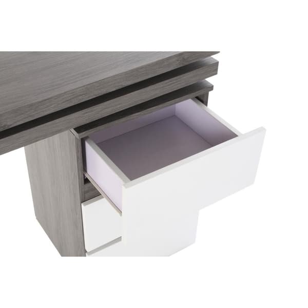 Skrivebord DKD Home Decor Natur Grå Metal MDF (150 x 120 x 75 cm)