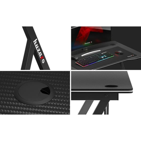 Skrivebord Gaming Huzaro HZ-Hero 1.4 Black Sort