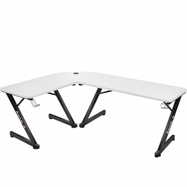 Työpöytä Gaming Huzaro HZ-Hero 7.0 Valkoinen Musta Hiilikuitu 154 x 72,5 x 117 cm