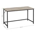 Miniatyrbild 3 av 8: Datortabell - Desk - 140 cm bred - inaktuell ram och trätopp - grå
