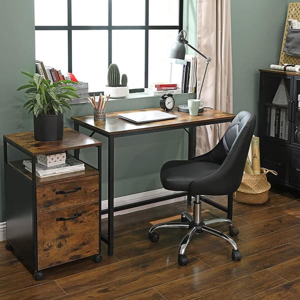 Pöytä - Tietokonepöytä - Office Office - Vintage Brown/Black
