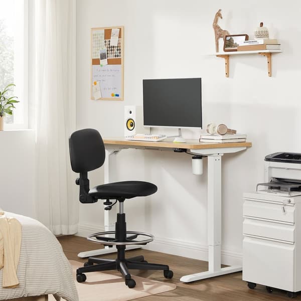 Deskram - Elektriskt justerbar - med motor- och minnesfunktion - Vit stålram