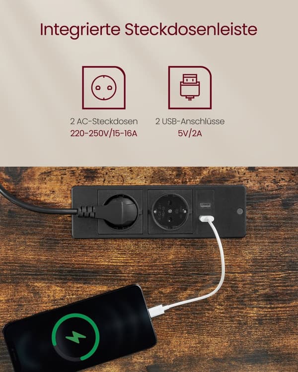 Skrivbord - elektrisk - höjdjusterbar - minnesfunktion