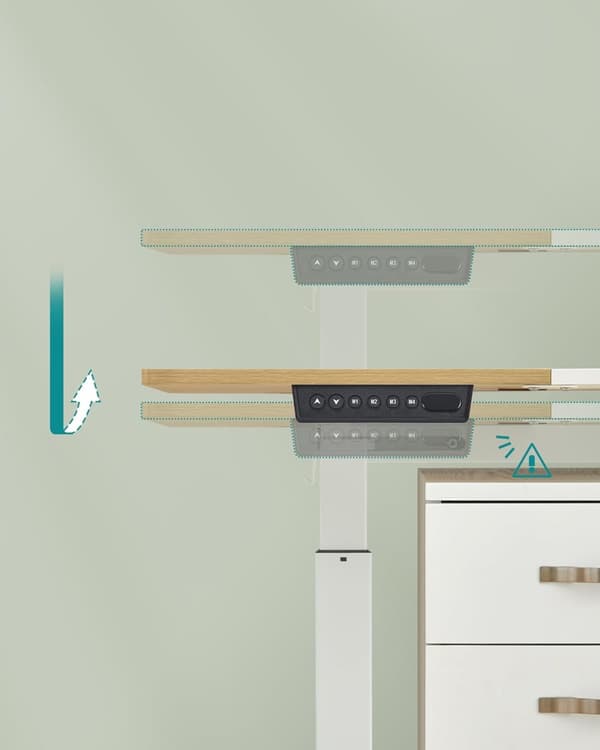 Skrivebord - højde -justerbar skrivebord - forskellige positioner - 70 x 160 cm - brun