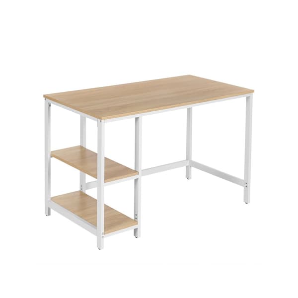 Desk - PC -bord med 2 hylder - venstre eller højre monterbar - 120 x 60 x 75 cm