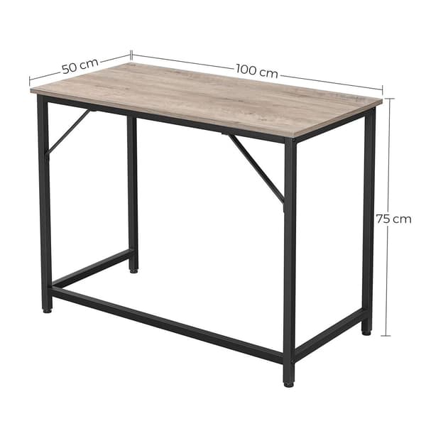 Desk - SMAL Office Office - Computer Table - 100 x 50 x 75 cm - Grå/svart