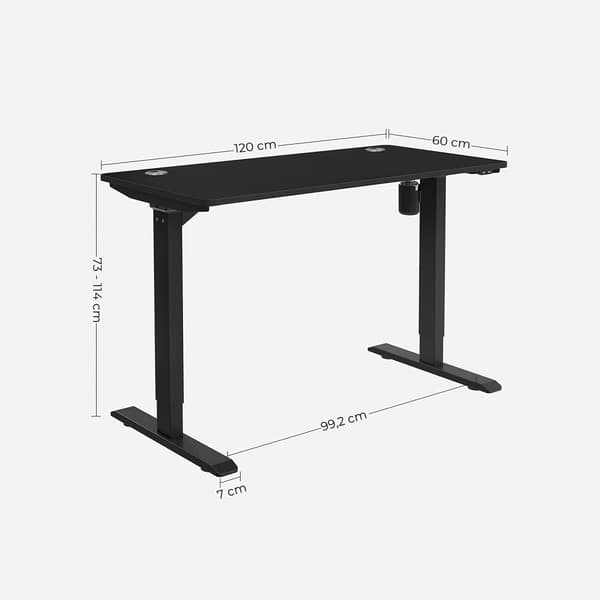 Electric Desk - Sort - i højde justerbar - med motorkontor