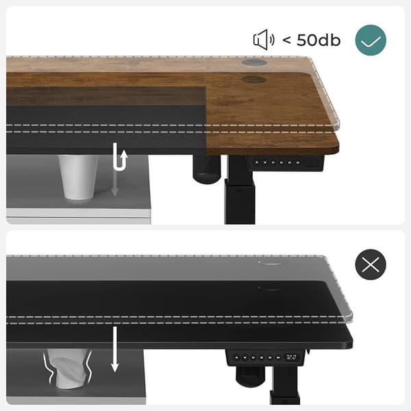 Sit Stand Desk - Computed Table - Højdejusterbar - med hjul