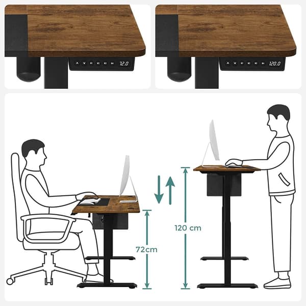 Sit Stand Desk - Computed Table - Højdejusterbar - med hjul