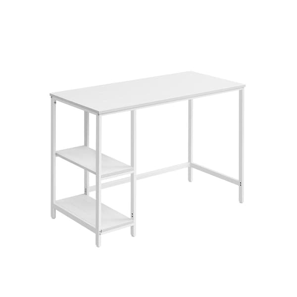 Rootz Maple White Desk - Kirjoituspöytä - Työpöytä - Lastulevy ja teräs - 50cm x 100cm x 76cm