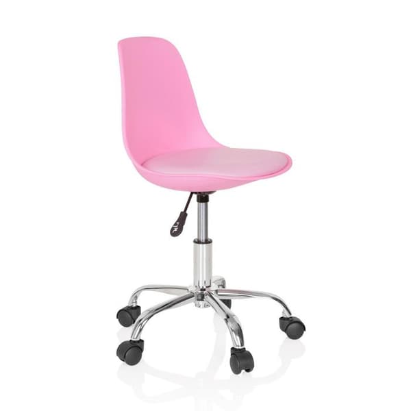 Snurrstol för barn - hjh OFFICE - FANCY II - Rosa - konstläder